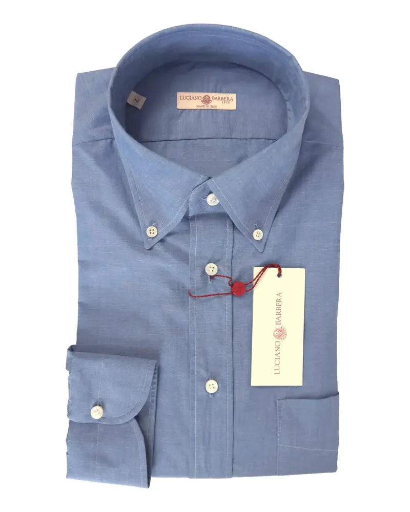 Luciano Barbera button-down collar shirt - Blau Blau