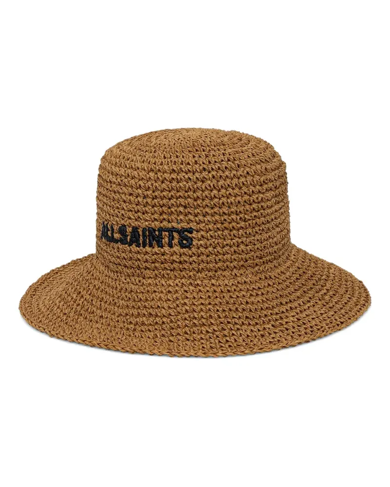 AllSaints Sonnenhut mit Logo-Stickerei - Braun Braun