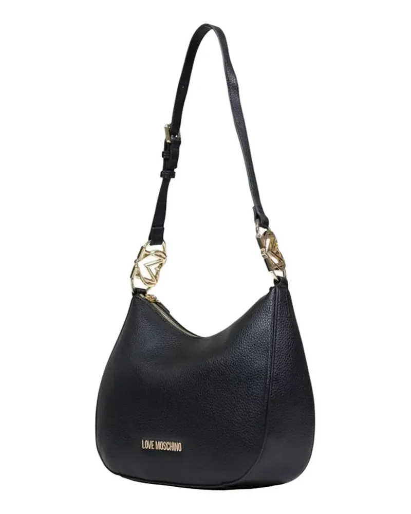 Moschino logo-plaque tote bag - Schwarz Schwarz