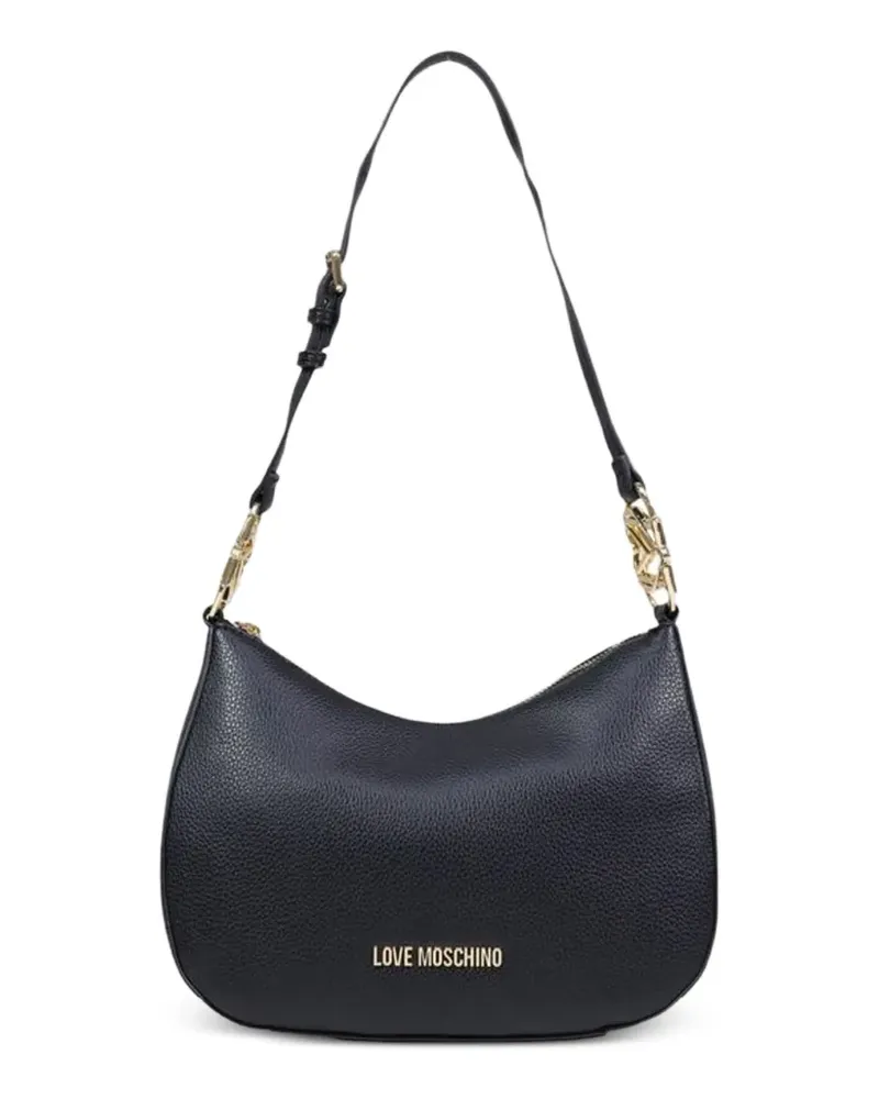 Moschino logo-plaque tote bag - Schwarz Schwarz