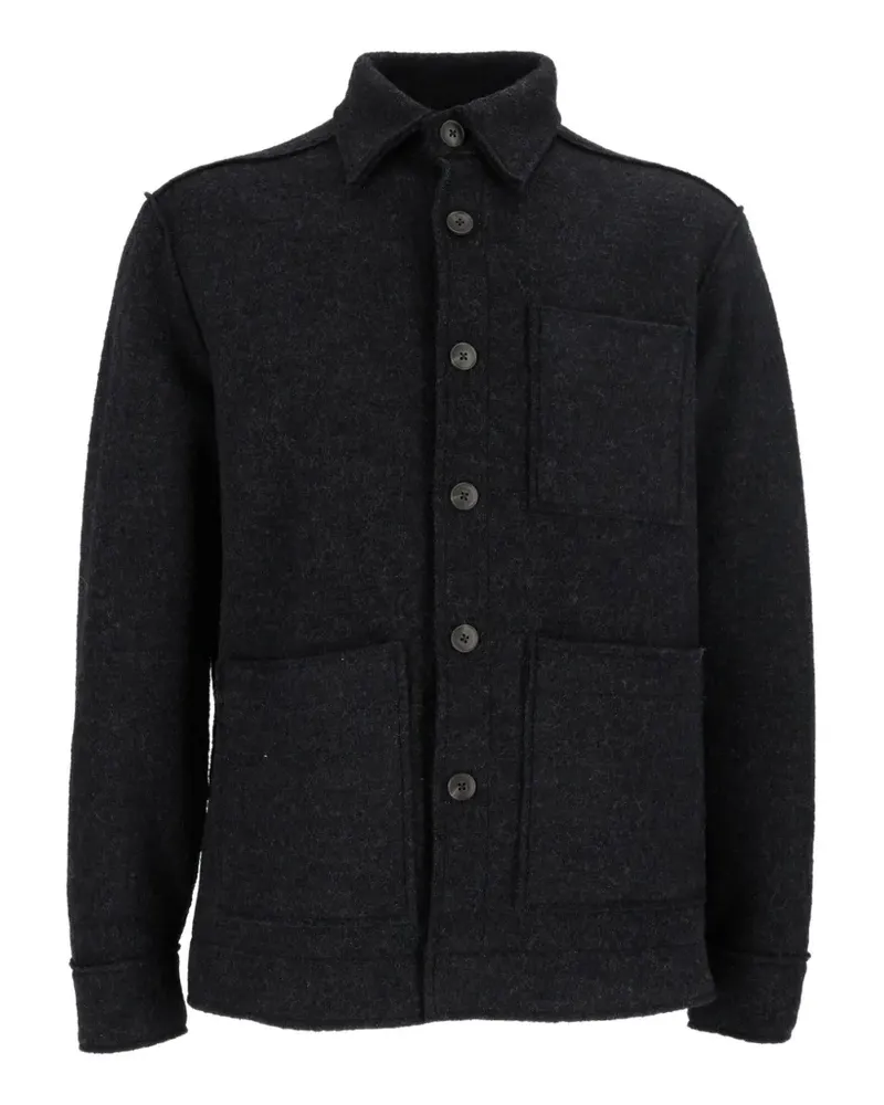 XACUS Hemdjacke aus Schurwolle - Grau Grau