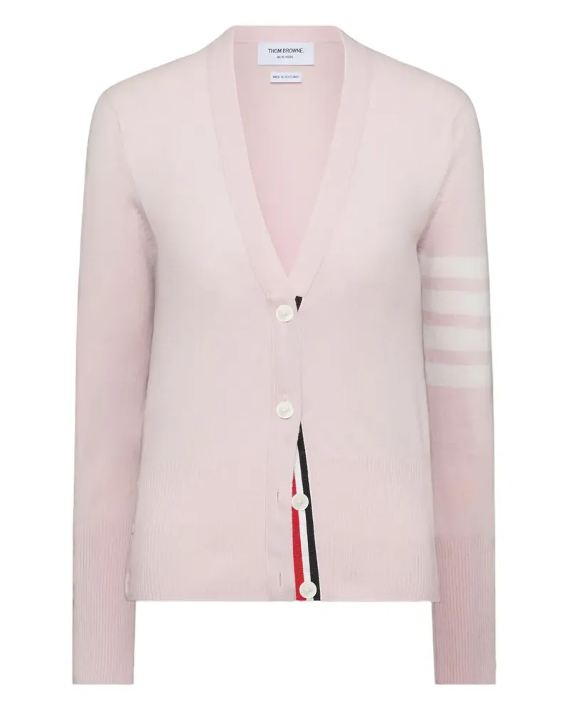 Thom Browne Cardigan aus Kaschmir mit Streifen - Rosa Rosa