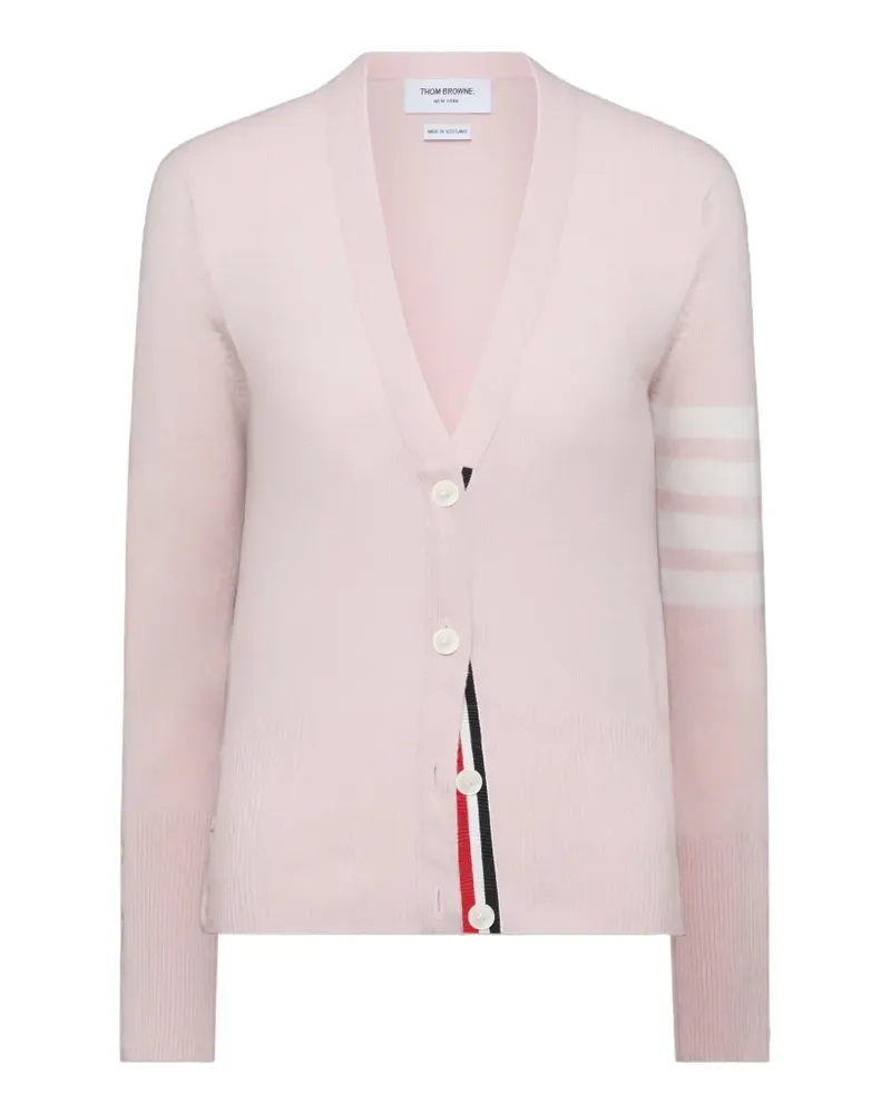 Thom Browne Cardigan aus Kaschmir mit V-Ausschnitt - Rosa Rosa