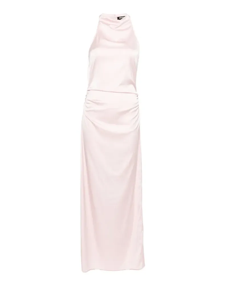 ROTATE Birger Christensen halterneck ruched maxi dress - Rosa Rosa