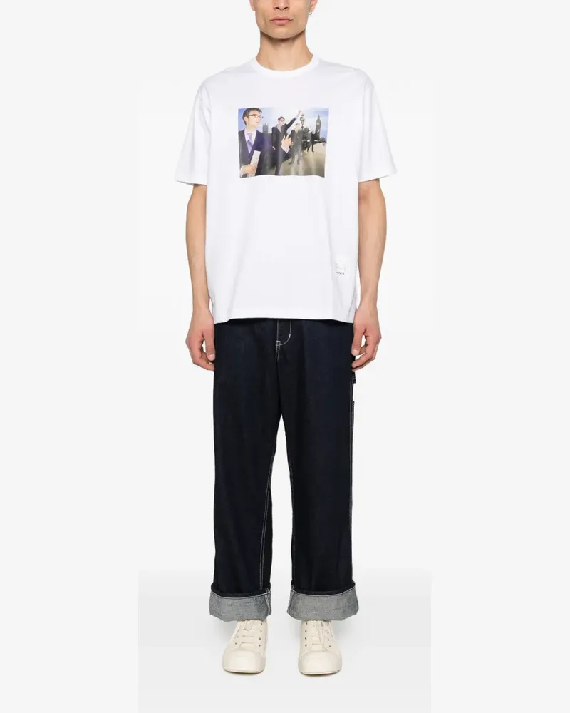 Junya Watanabe graphic-print T-shirt - Weiß Weiß