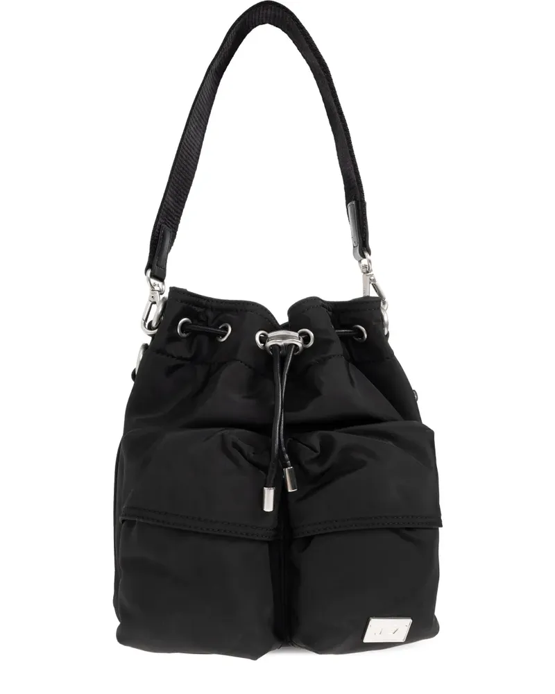 Diesel Multi-Pkts drawstring-closure bucket bag - Schwarz Schwarz