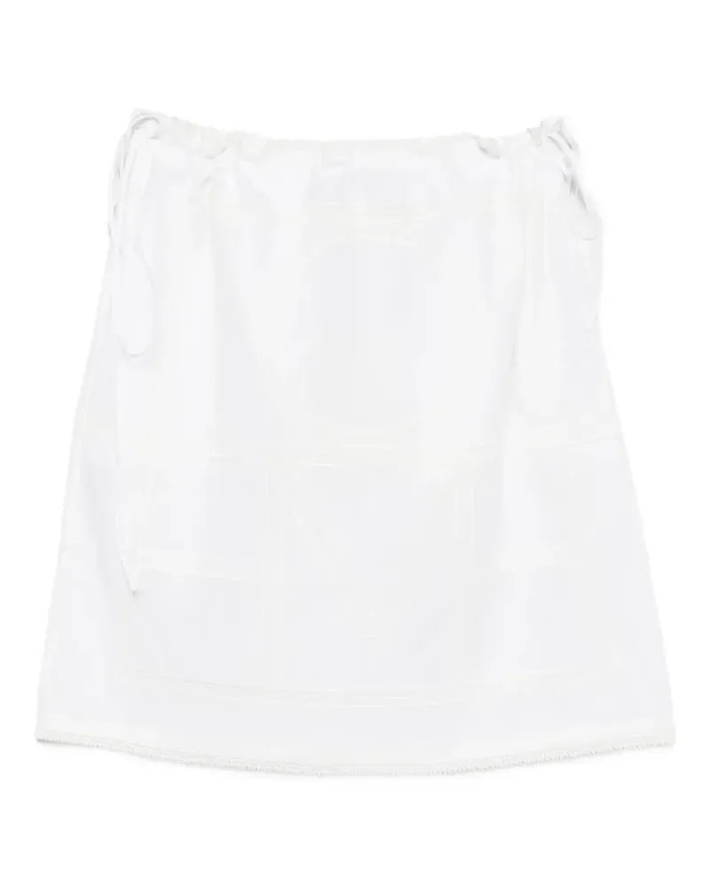 Totême Minirock mit Monogramm - Weiß Weiß