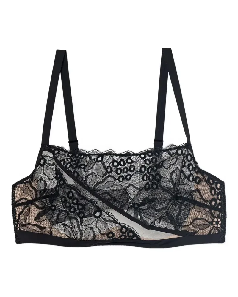 Chantelle Roxane Bandeau-BH mit Spitzeneinsatz - Schwarz Schwarz