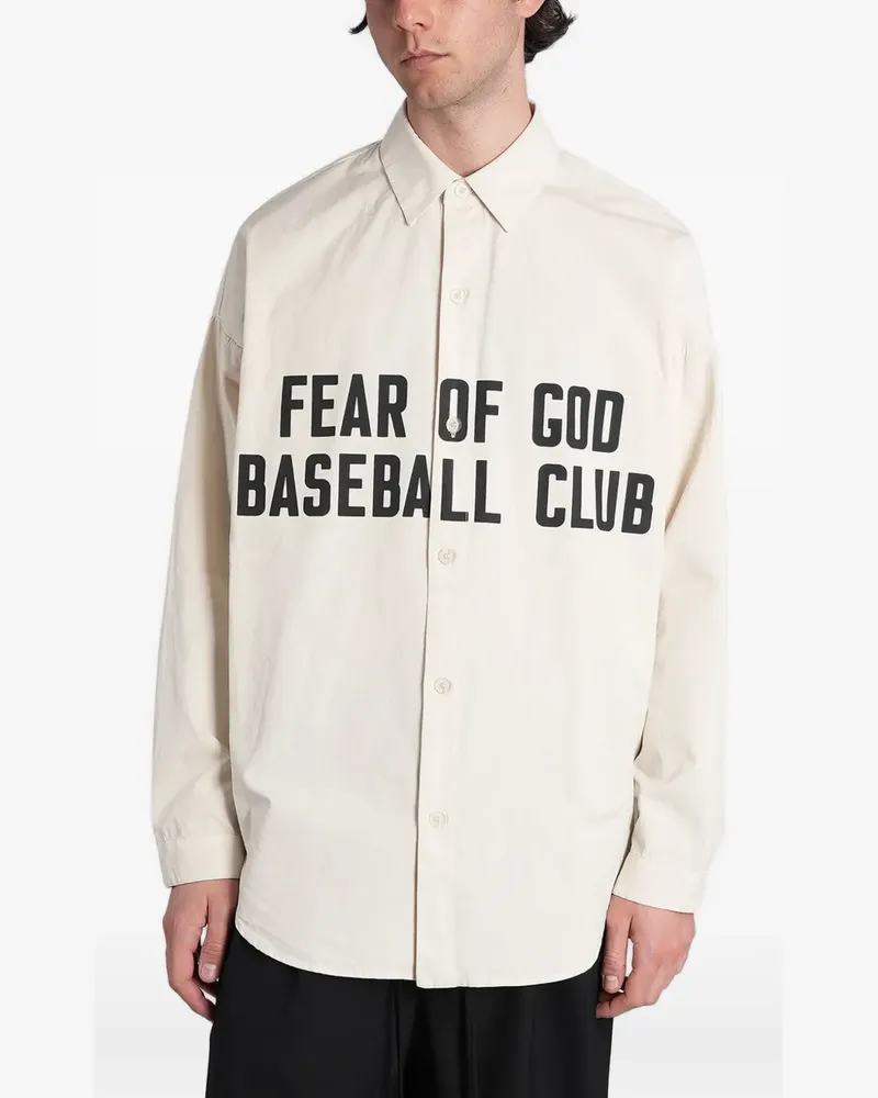 Fear of God logo-print shirt - Nude Nude
