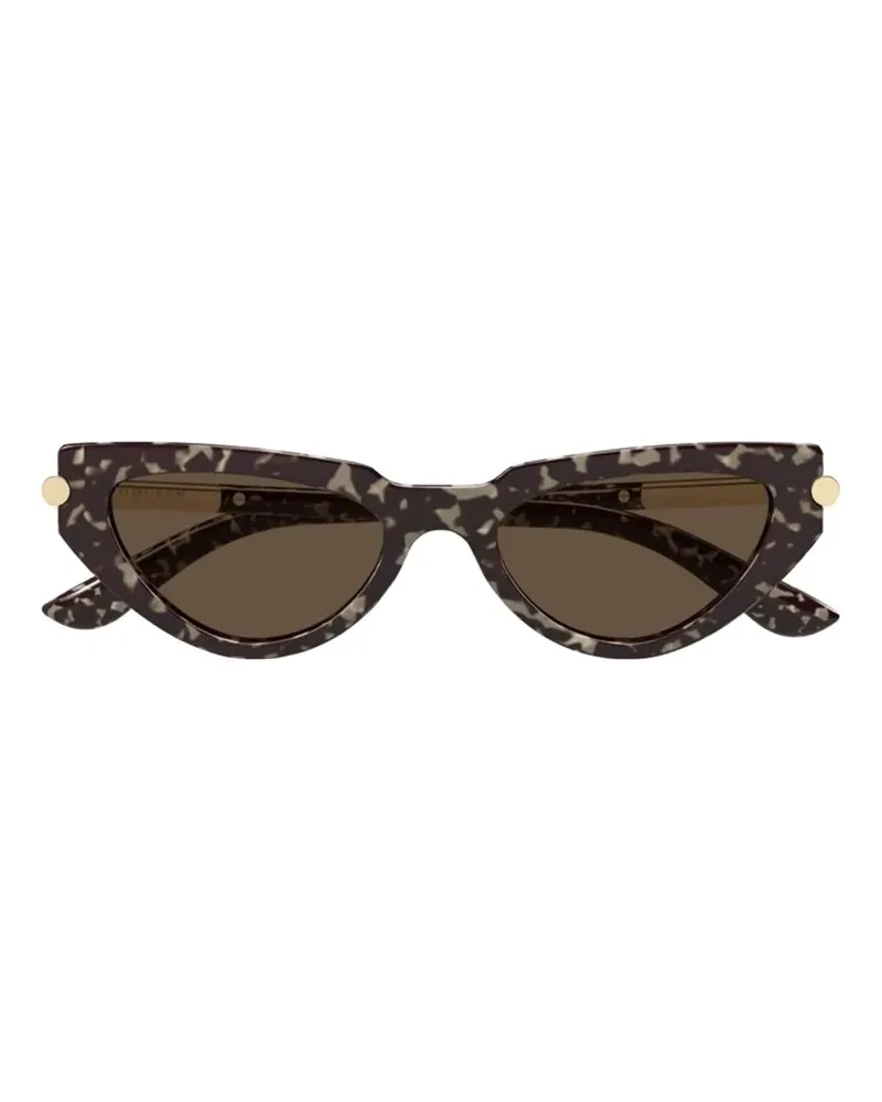 Alexander McQueen cat-eye logo sunglasses - Braun Braun