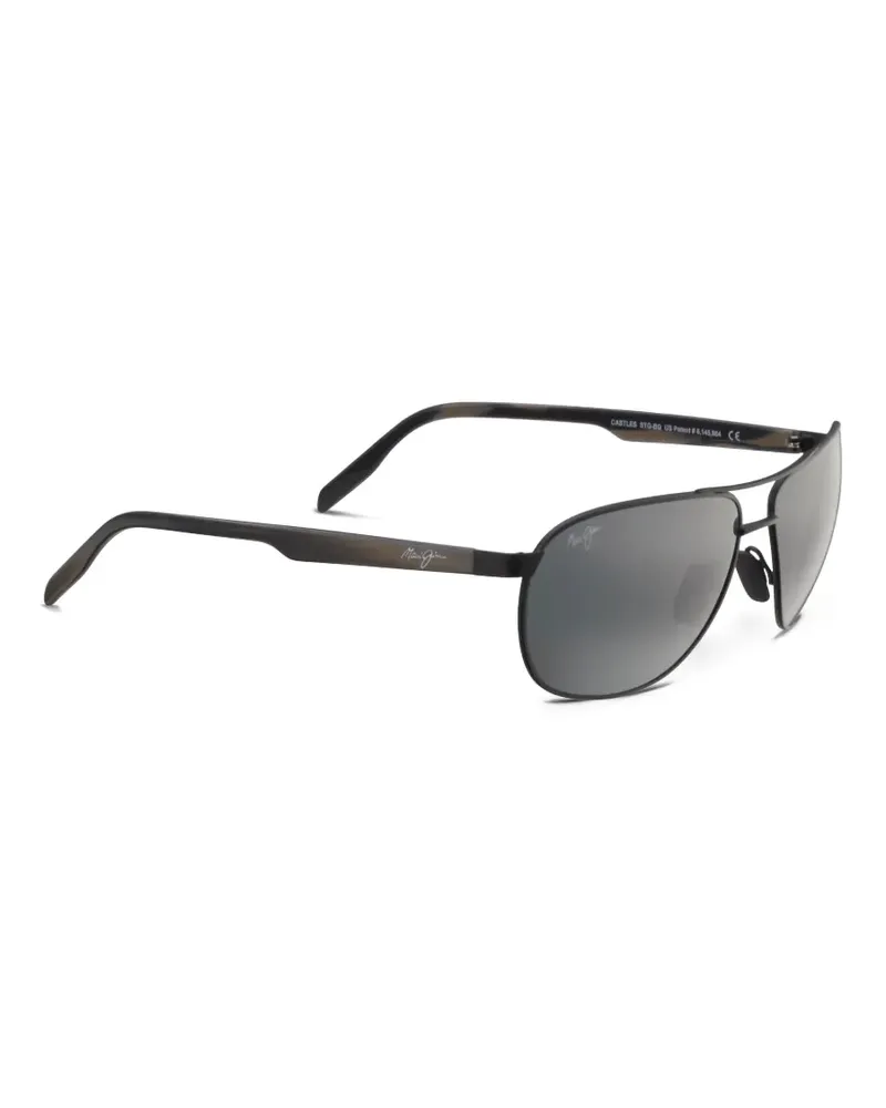 Maui Jim Castles Pilotenbrille - Schwarz Schwarz