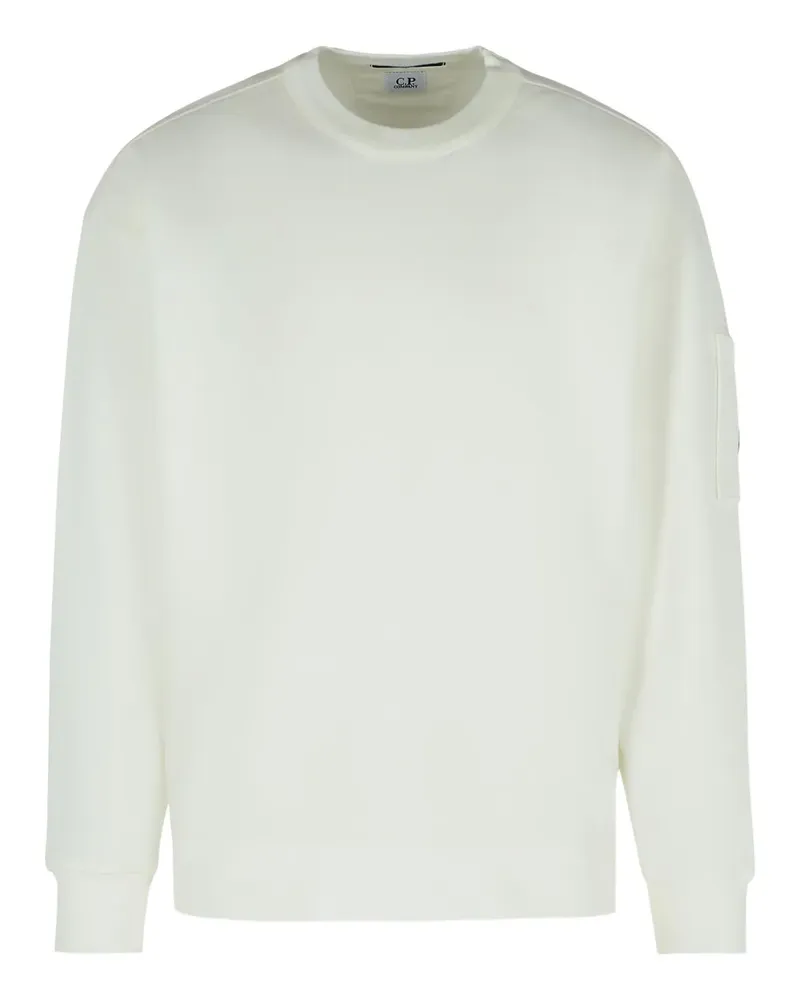 C.P. Company Sweatshirt mit Linsen-Detail - Weiß Weiß