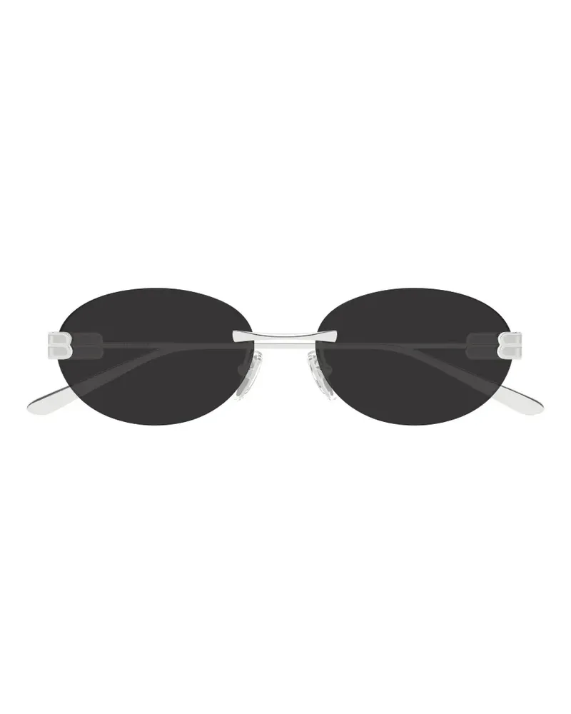 Balenciaga Gossip BB Sonnenbrille mit ovalem Gestell - Silber Silber