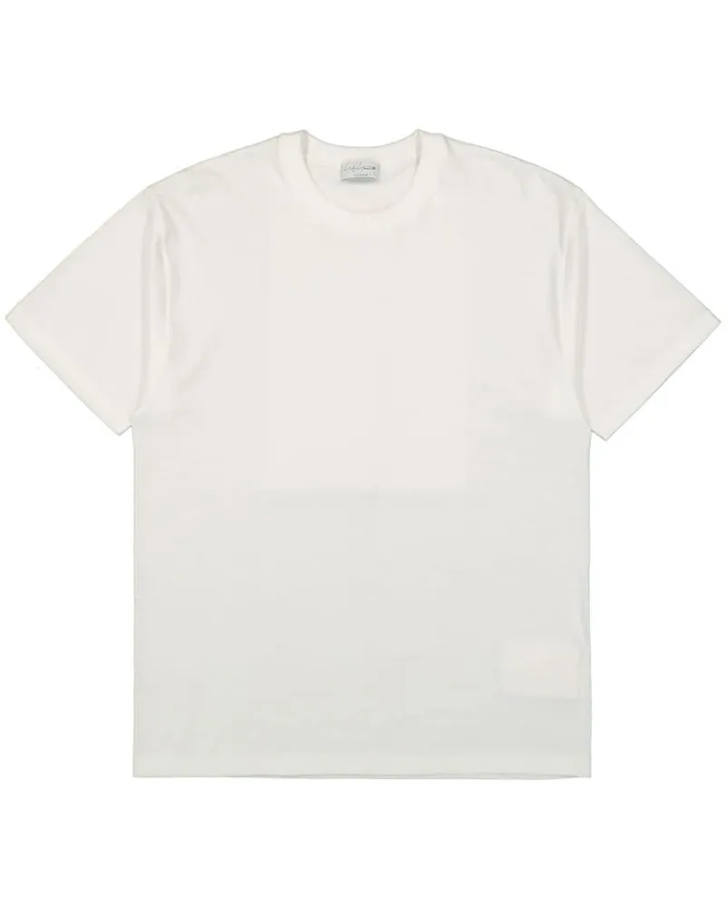 Yohji Yamamoto T-Shirt mit Logo-Print Weiß