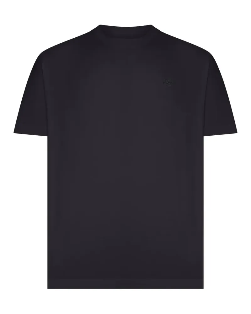Etro T-Shirt mit Logo-Stickerei - Schwarz Schwarz
