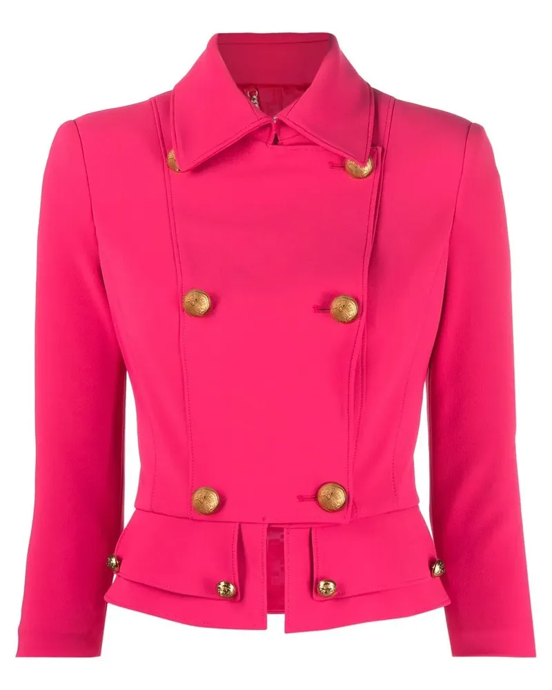 Elisabetta Franchi Doppelreihiger Blazer - Rosa Rosa