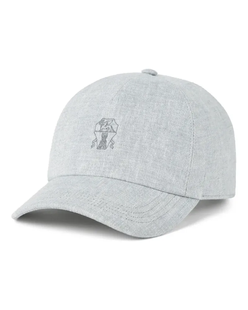 Brunello Cucinelli Baseballkappe mit Logo-Stickerei - Grau Grau