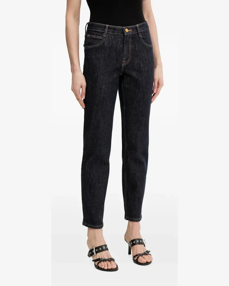 Miss Sixty Emma contrast-stitch mid-rise skinny jeans - Blau Blau