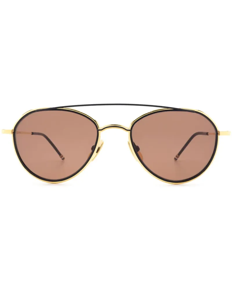 Thom Browne Klassische Pilotenbrille - Gold Gold