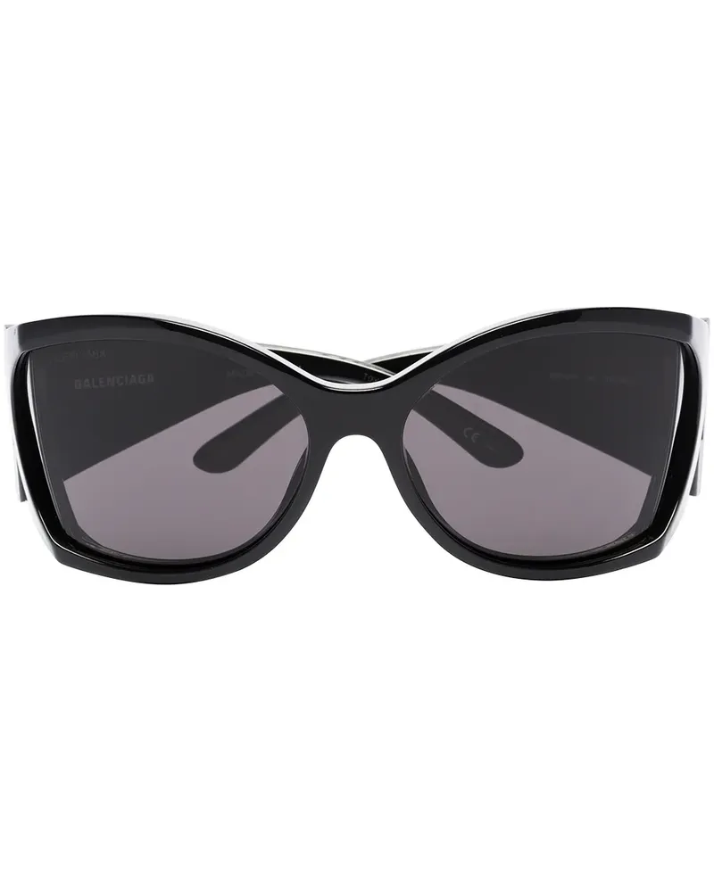 Balenciaga Void Sonnenbrille im Butterfly-Design - Schwarz Schwarz