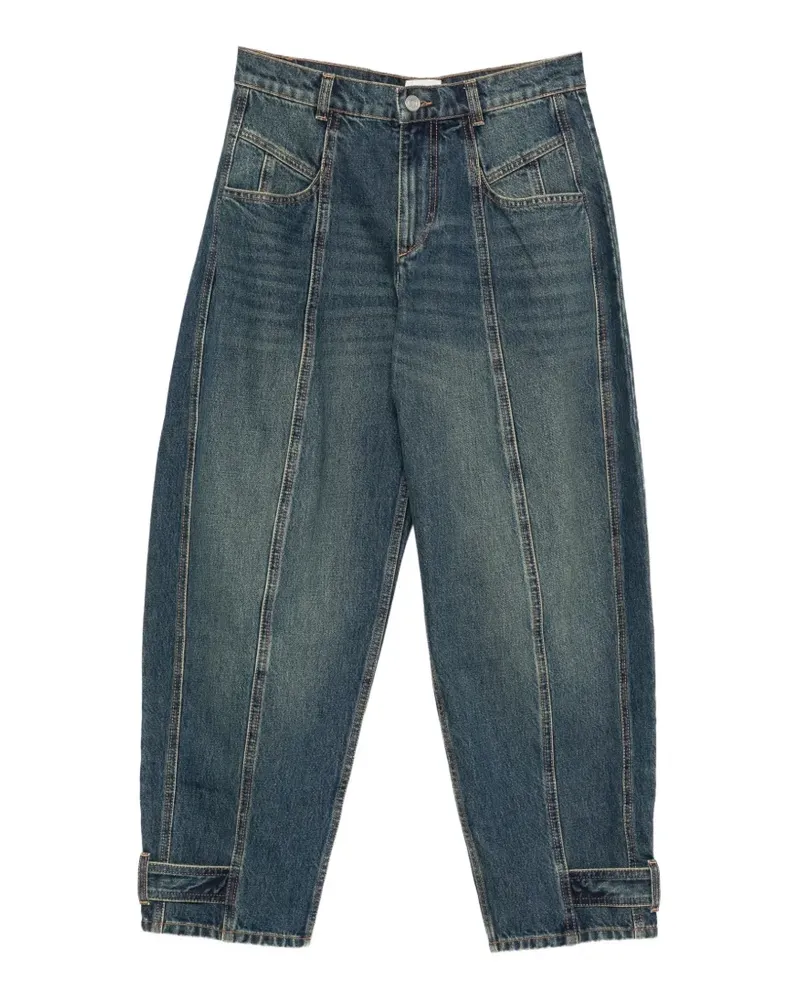 Isabel Marant Leja Jeans mit Ziernaht und geknöpften Bündchen - Blau Blau