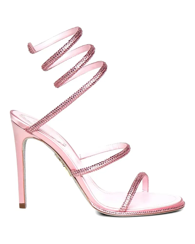 René Caovilla Cleo Powder strass spiral sandals - Rosa Rosa