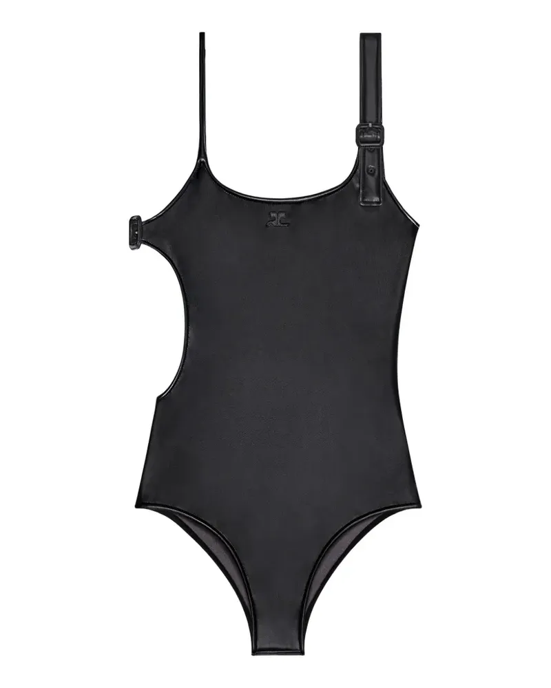 Courrèges Cut-Out-Badeanzug mit Schnallendetail - Schwarz Schwarz