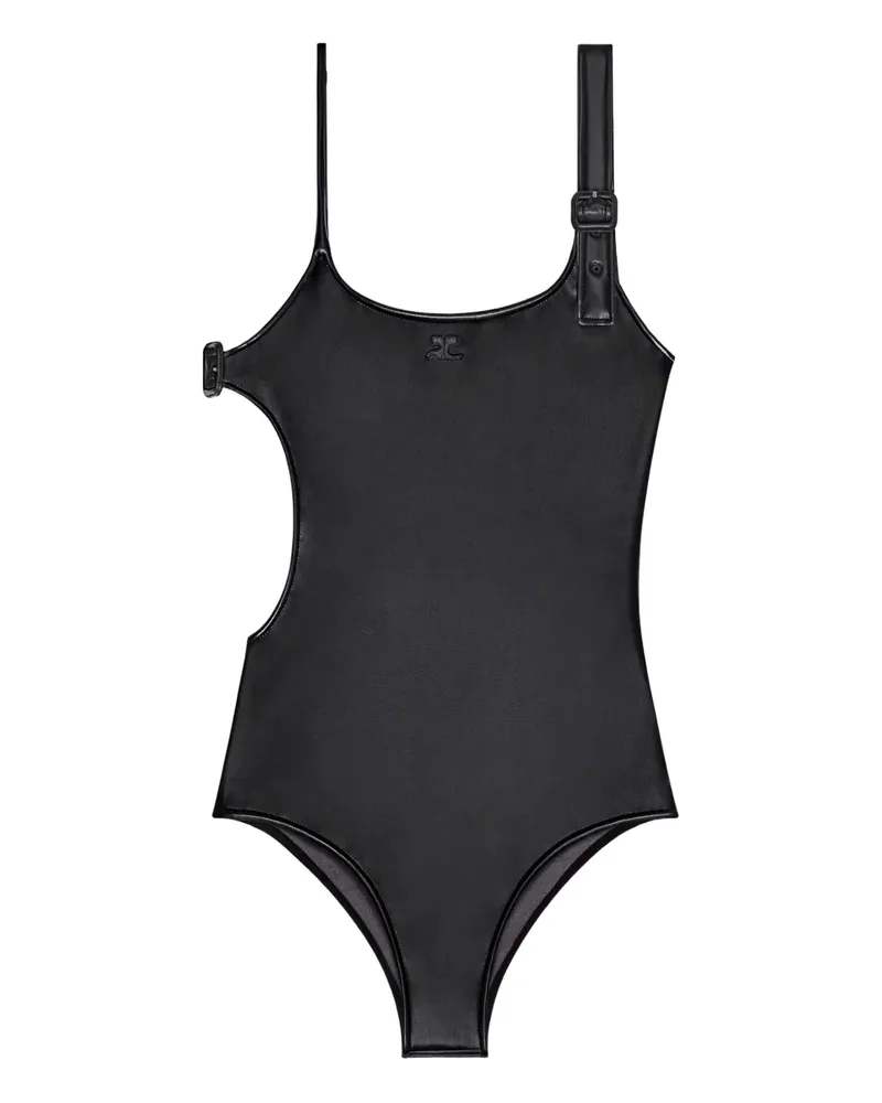 Courrèges Cut-Out-Badeanzug mit Schnallendetail - Schwarz Schwarz