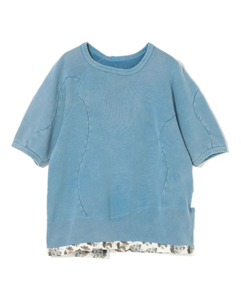 Undercover layered butterfly-print T-shirt - Blau Blau