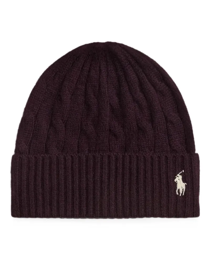 Ralph Lauren cable-knit Pony beanie hat - Violett Violett