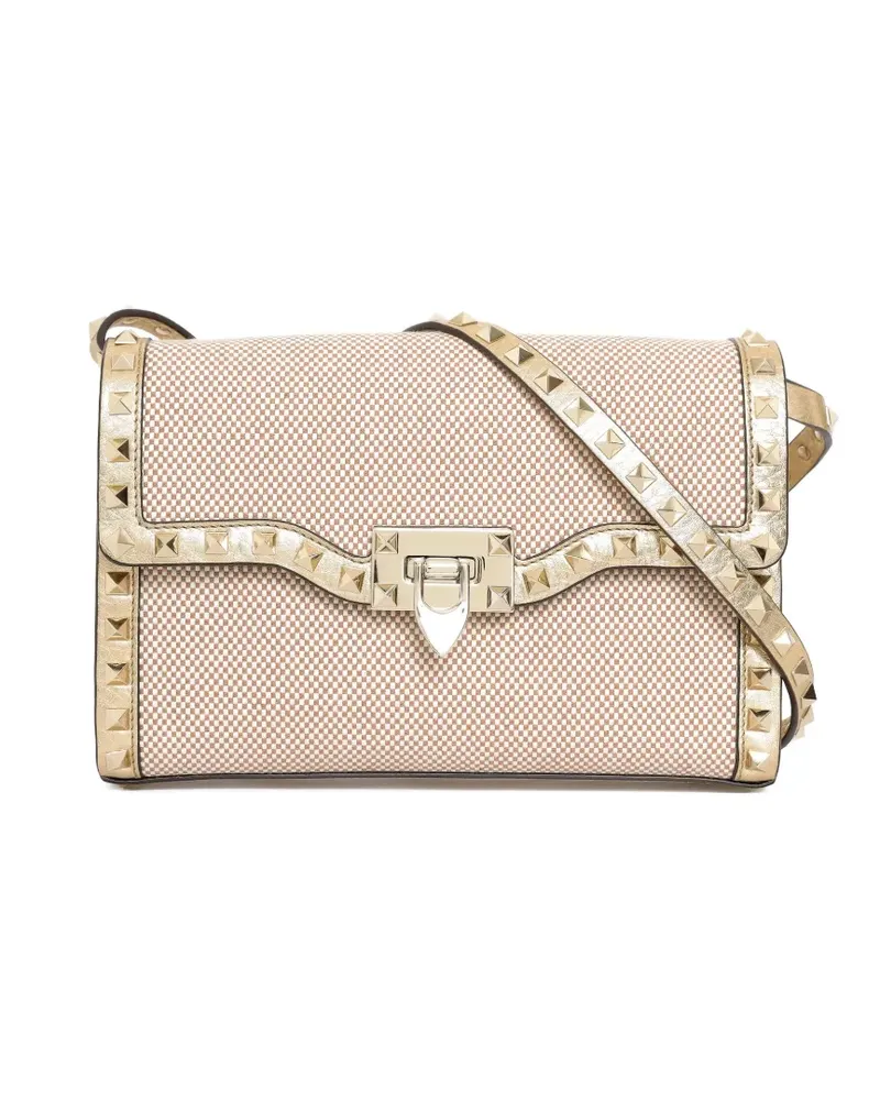 Valentino Garavani Umhängetasche mit Rockstud-Nieten - Nude Nude