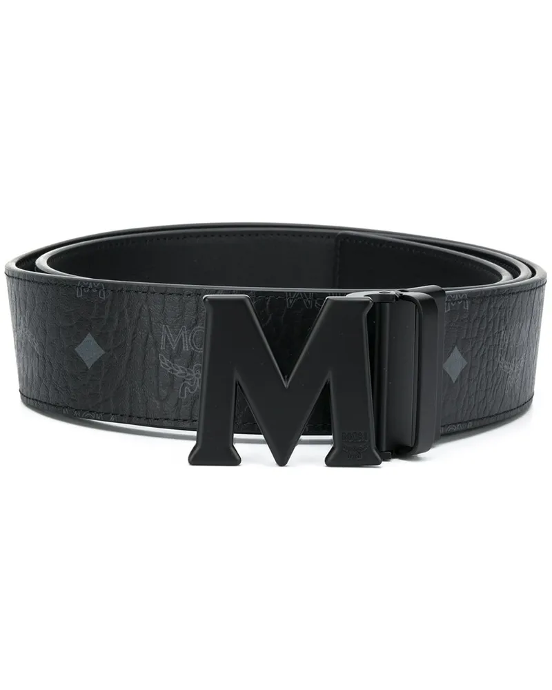 MCM Gürtel mit M-Schnalle - Schwarz Schwarz