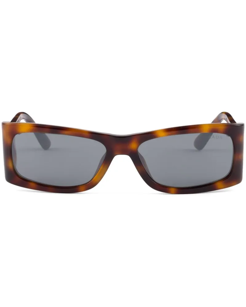 Prada Sonnenbrille mit eckigem Gestell - Braun Braun