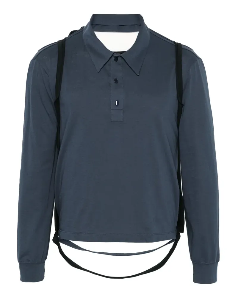 Eckhaus Latta Poloshirt aus Baumwolle - Blau Blau
