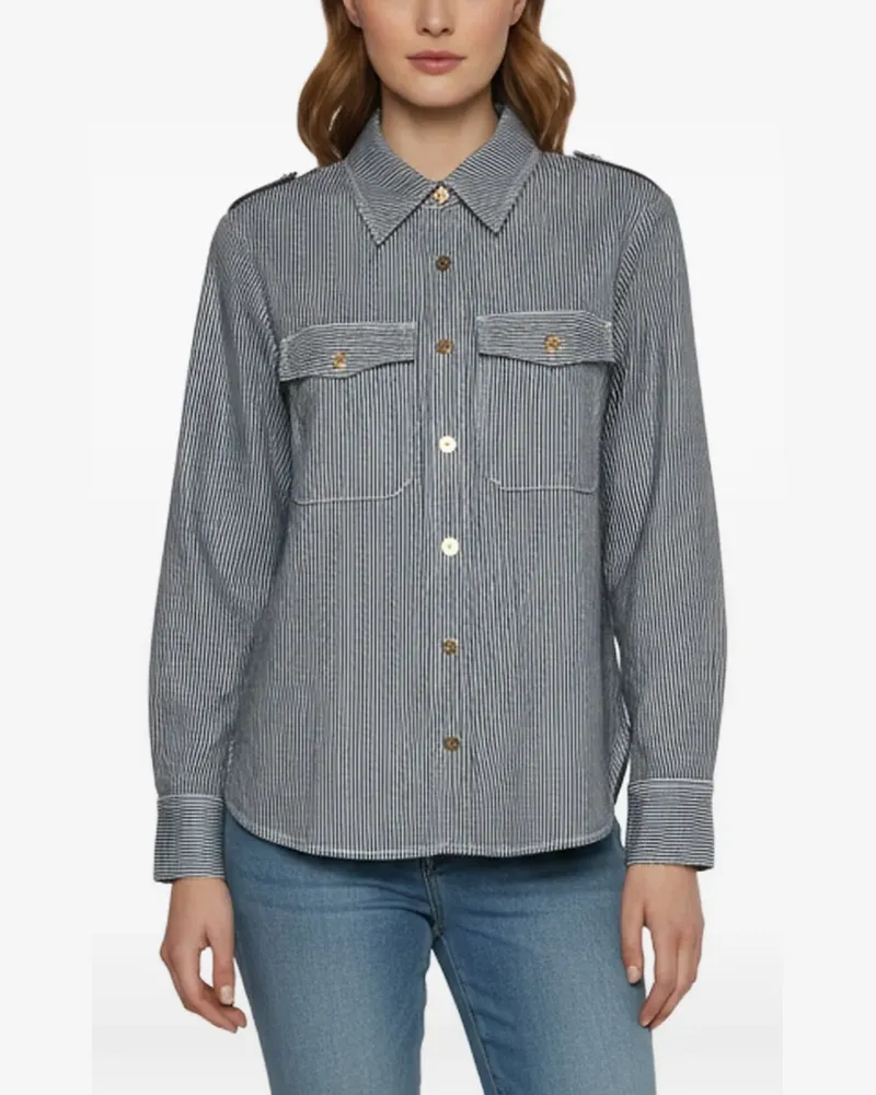 Zimmermann Gestreiftes Patience Hemd - Blau Blau