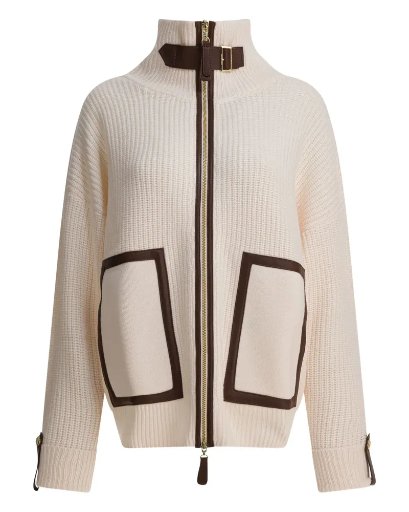 MAX&MOI Gelaia Cardigan mit Reißverschluss - Nude Nude