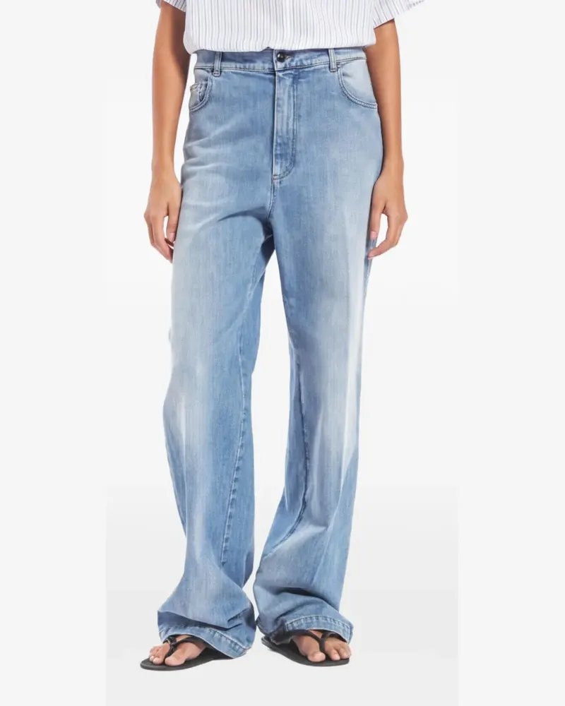 BARENA Barone washed-denim pressed-crease jeans - Blau Blau
