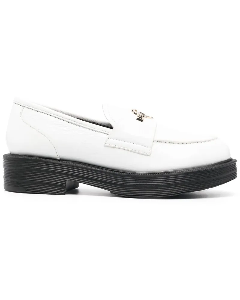 Moschino Loafer mit Kontrastsohle - Weiß Weiß