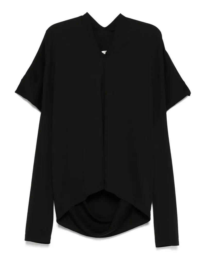 Comme des Garçons Asymmetrisches Oberteil - Schwarz Schwarz