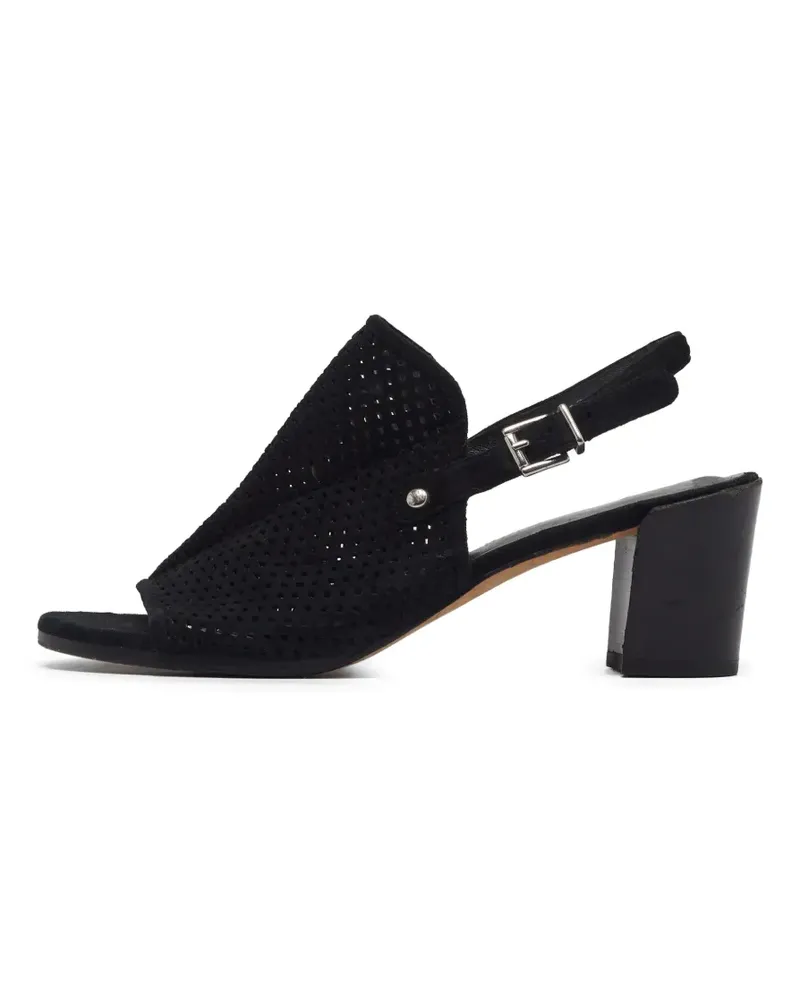 Stuart Weitzman Perforierte Sandalen - Schwarz Schwarz