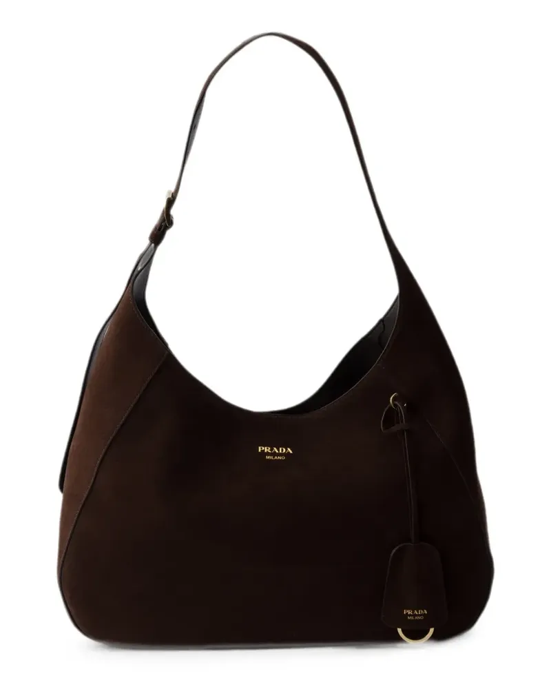 Prada Große Tote Bag aus Wildleder - Braun Braun
