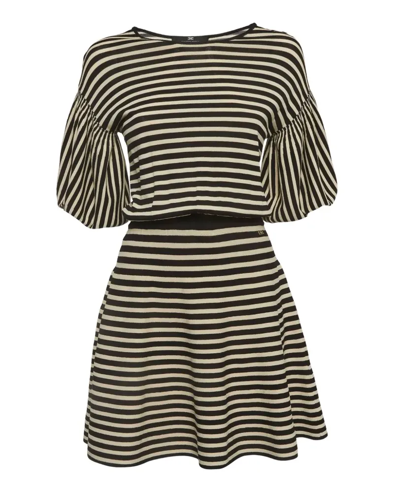 Elisabetta Franchi Kleid mit Streifen - Schwarz Schwarz