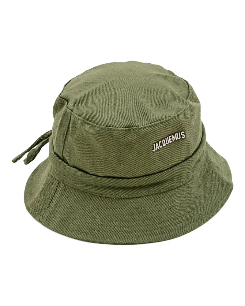 Jacquemus Gadjo Fischerhut mit Logo-Schild - Grün Grün
