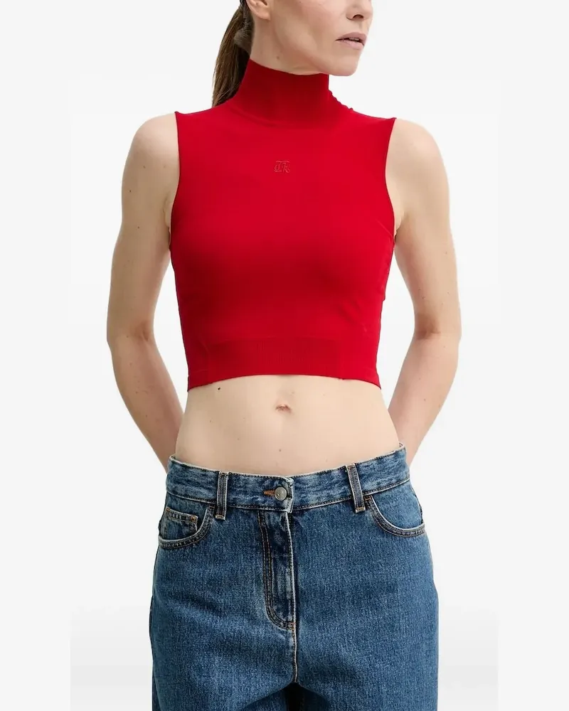The Kooples Top mit Stehkragen - Rot Rot