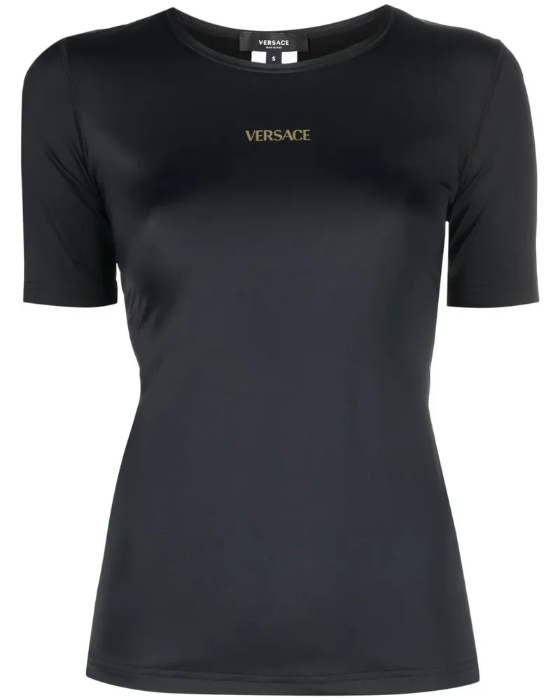 Versace T-Shirt mit rundem Ausschnitt - Schwarz Schwarz