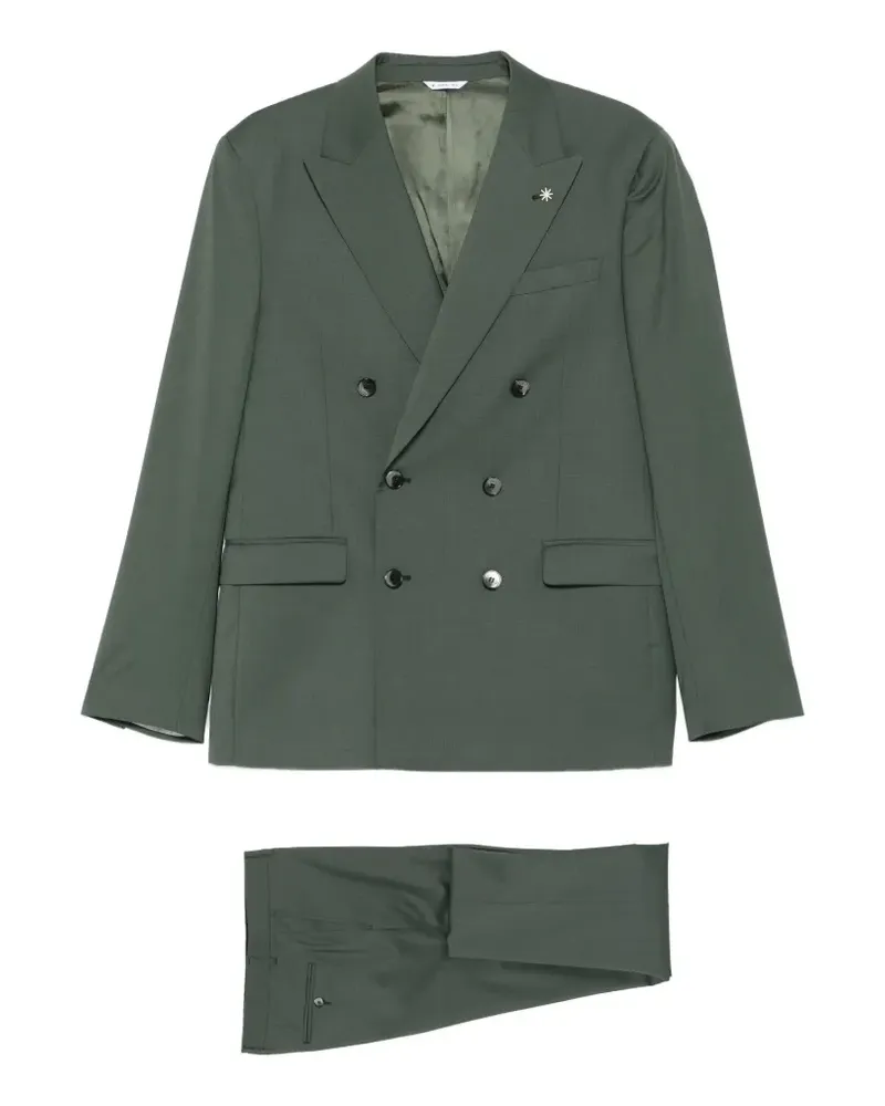 Manuel Ritz Doppelreihiger Anzug - Grün Grün
