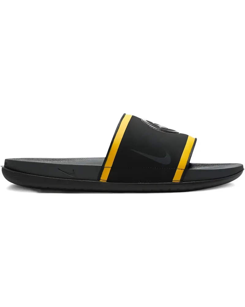 Nike OffCourt Pantoletten mit Logo - Schwarz Schwarz