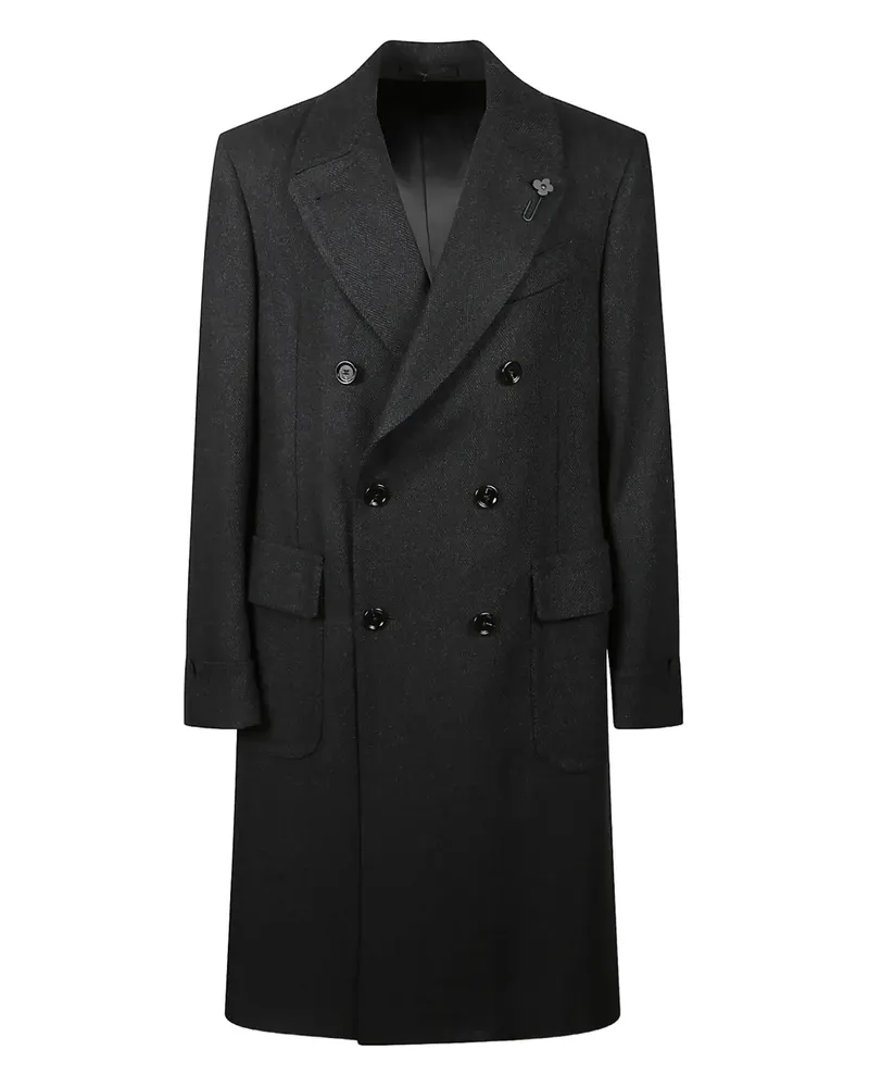 LARDINI Doppelreihiger Mantel - Schwarz Schwarz
