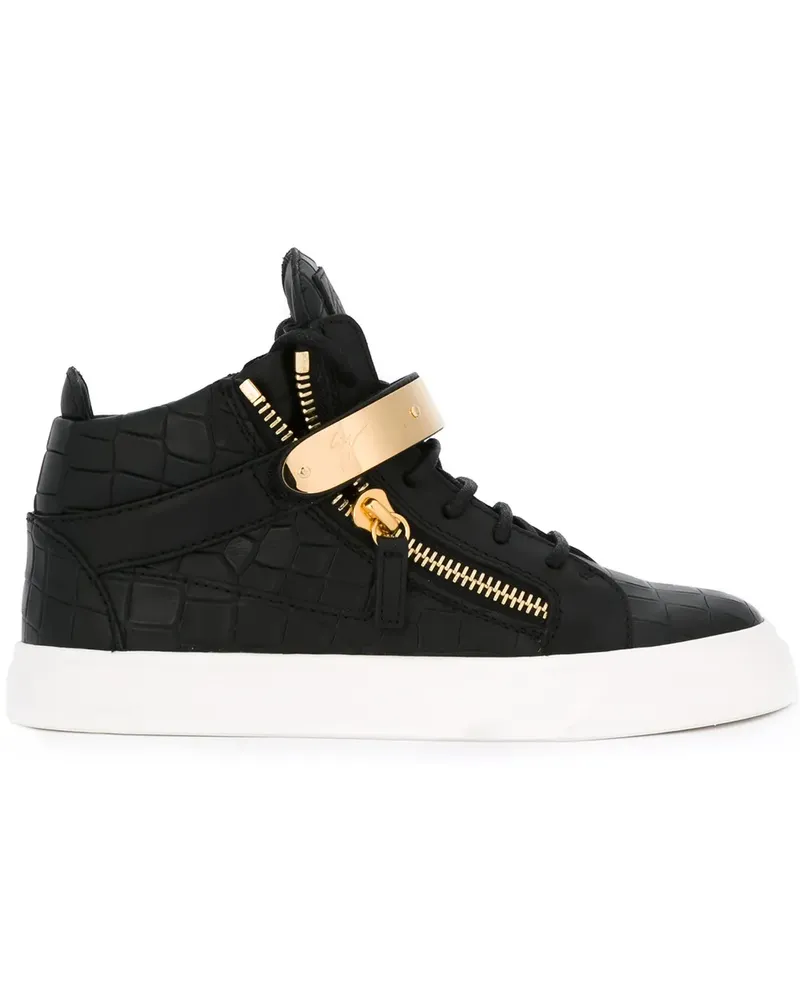 Giuseppe Zanotti High-Top-Sneakers mit Reißverschlüssen - Schwarz Schwarz