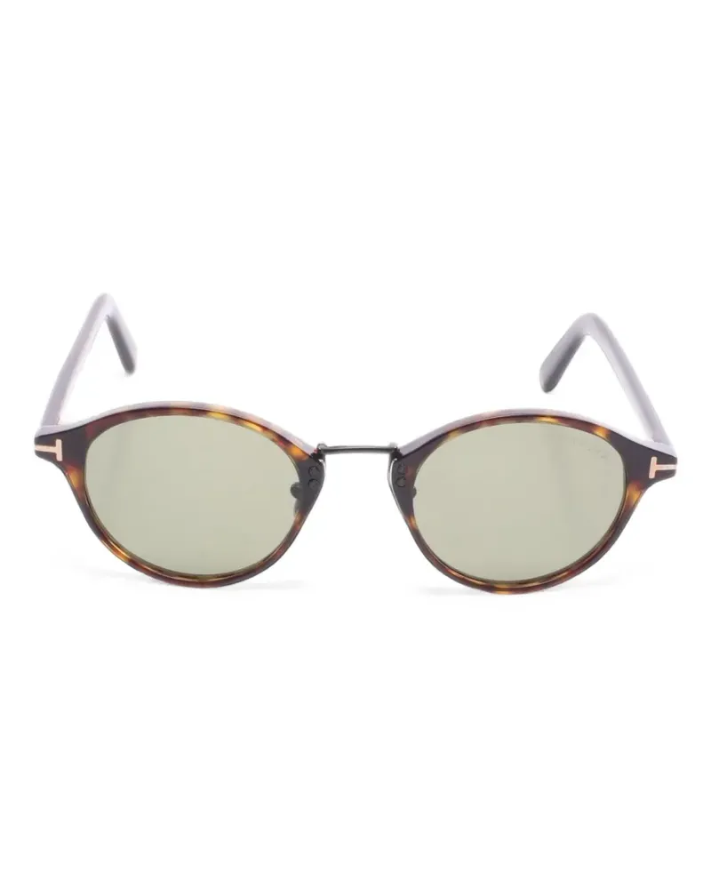 Tom Ford 2010s Asian Fit round-frame sunglasses - Braun Braun